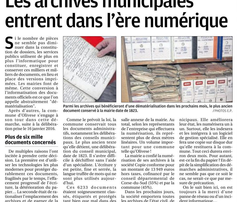 Nouveau challenge pour le service numérisation de Sages Informatique