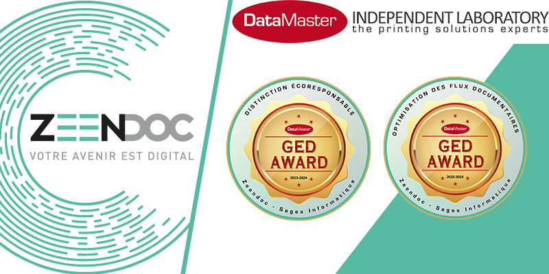 Datamaster : Zeendoc récompensé par 2 awards